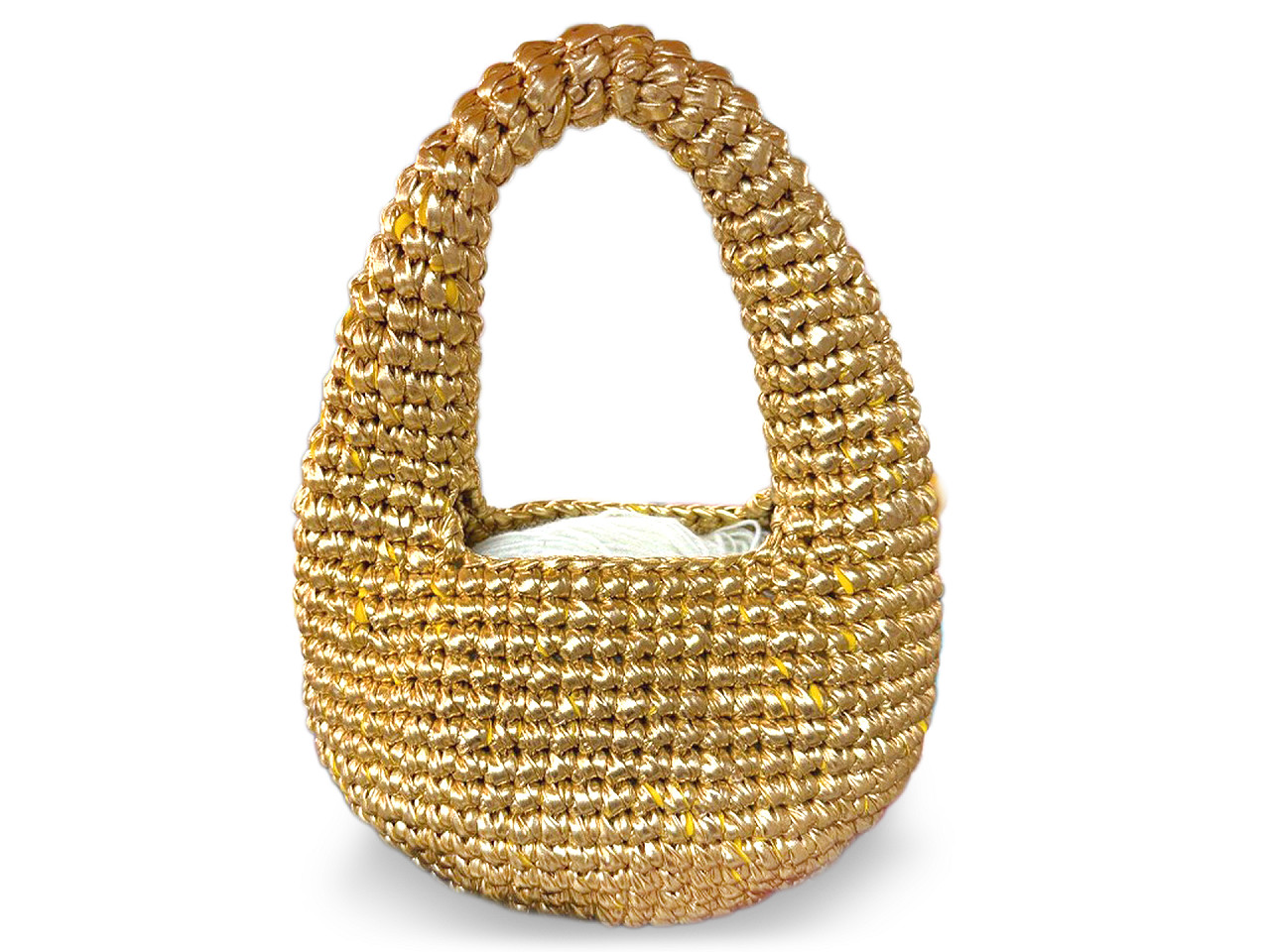 Pletací příze Juli metalická 100 g, střední, 5 (7) červená