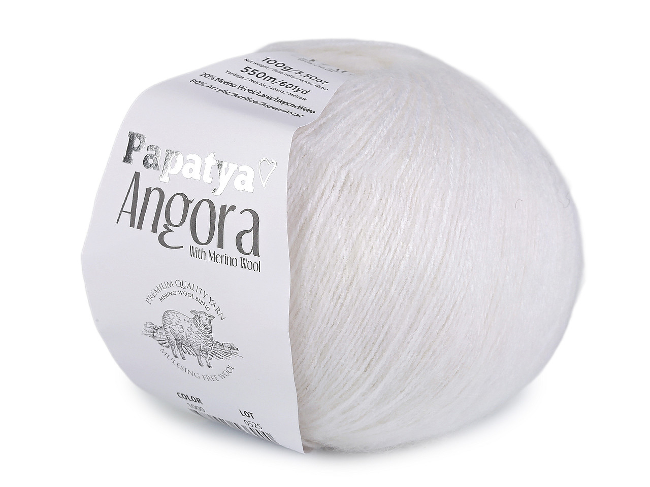 Pletacia priadza Papataya Angora 100 g