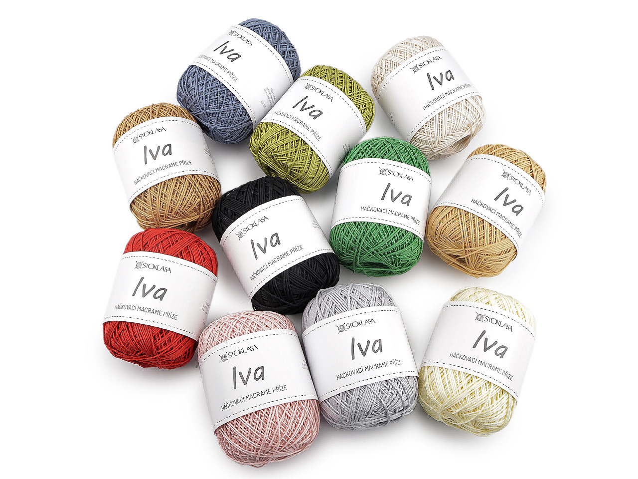 Háčkovací příze macrame Iva na tašky 75 g, střední, 4 červená