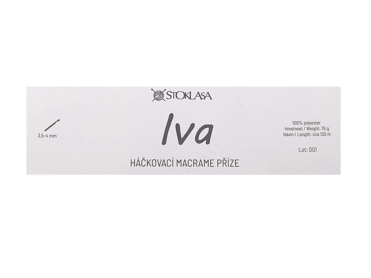 Háčkovací příze macrame Iva na tašky 75 g, střední, 4 červená