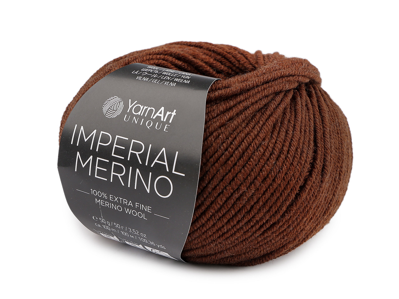 Pletací příze Imperial 100% Merino 50 g, střední, 7 (3301) černá