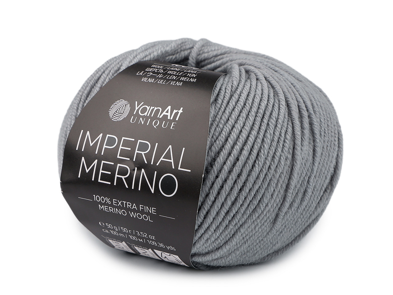 Pletací příze Imperial 100% Merino 50 g, střední, 7 (3301) černá