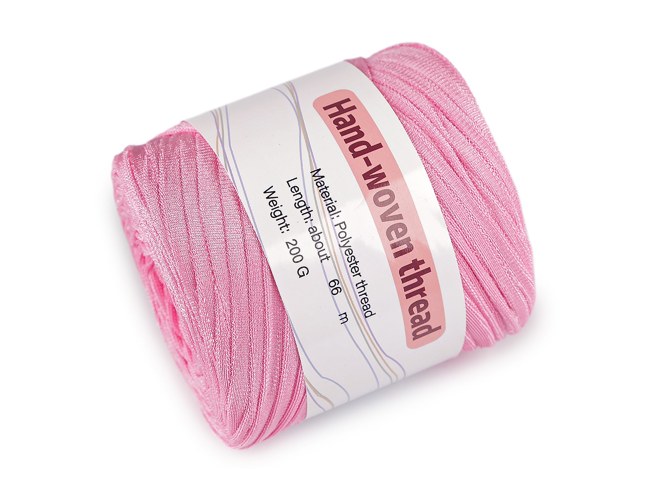 Špagety / příze lesklá 200 g, střední, 3 červená