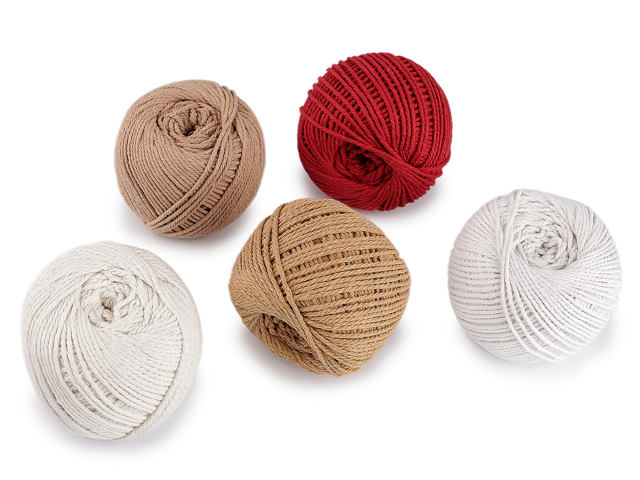 Příze macrame háčkovací 100 g, střední, 1 režná světlá
