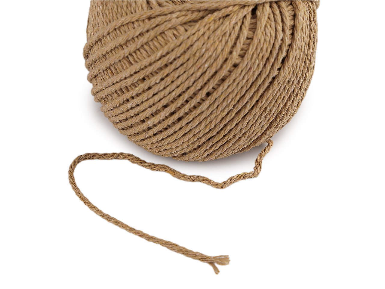 Příze macrame háčkovací 100 g, střední, 1 režná světlá