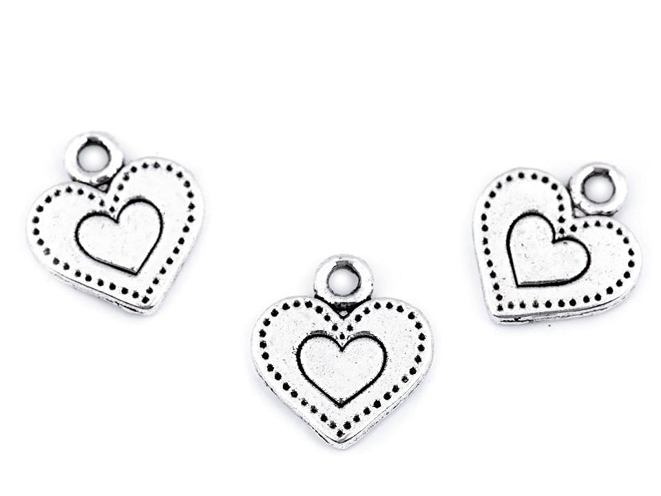 Prívesok srdce 12x13 mm