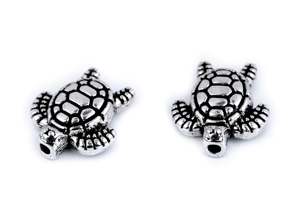 Kovová ozdoba morská korytnačka 12x13 mm