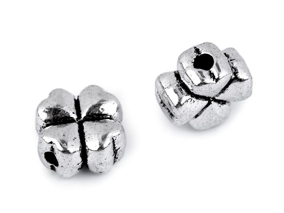Kovová ozdoba štvorlístok 8x8 mm
