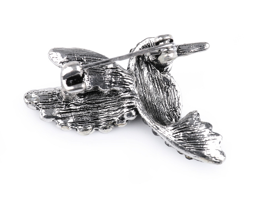 Brošňa s brúsenými kamienkami kolibrík