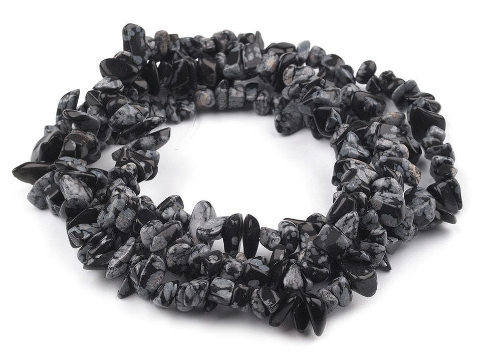 Minerálové zlomky Obsidián vločkový na silóne