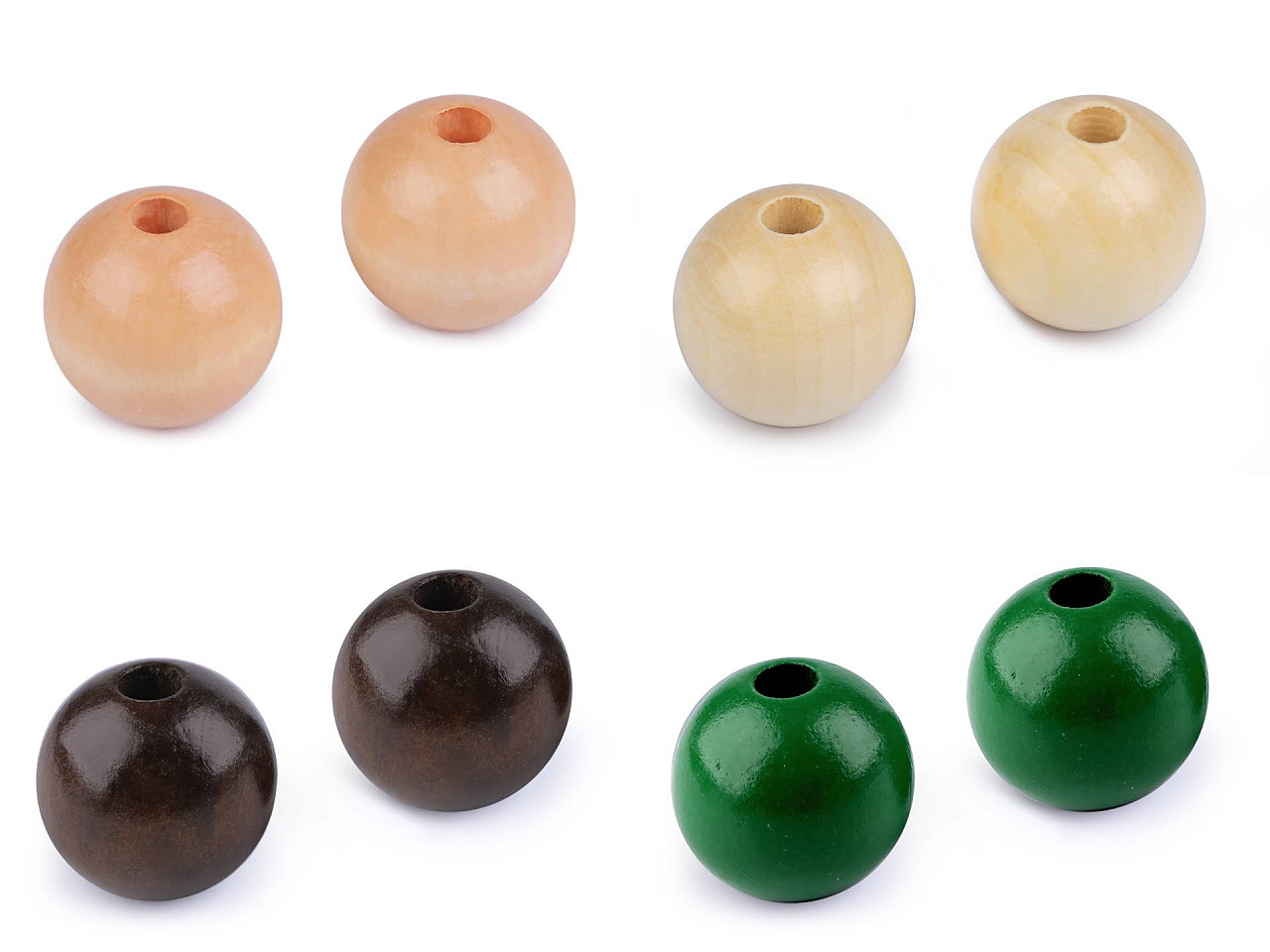 Velké dřevěné korále Ø40 mm, velké, 8 modrá královská