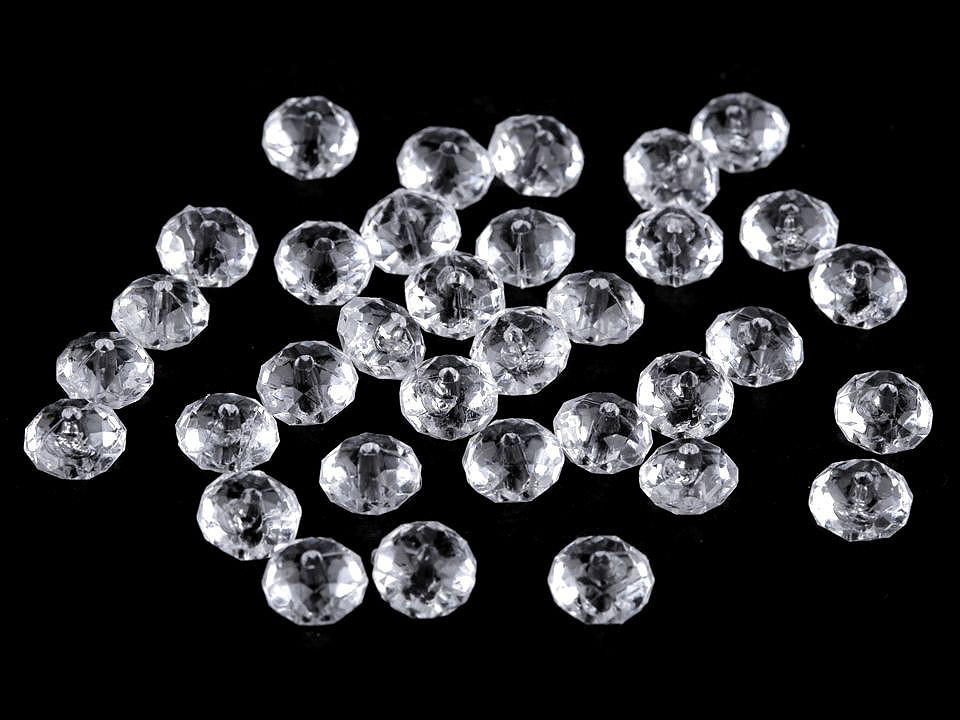 Plastové / akrylové koráliky ploškované slávik 5x8 mm