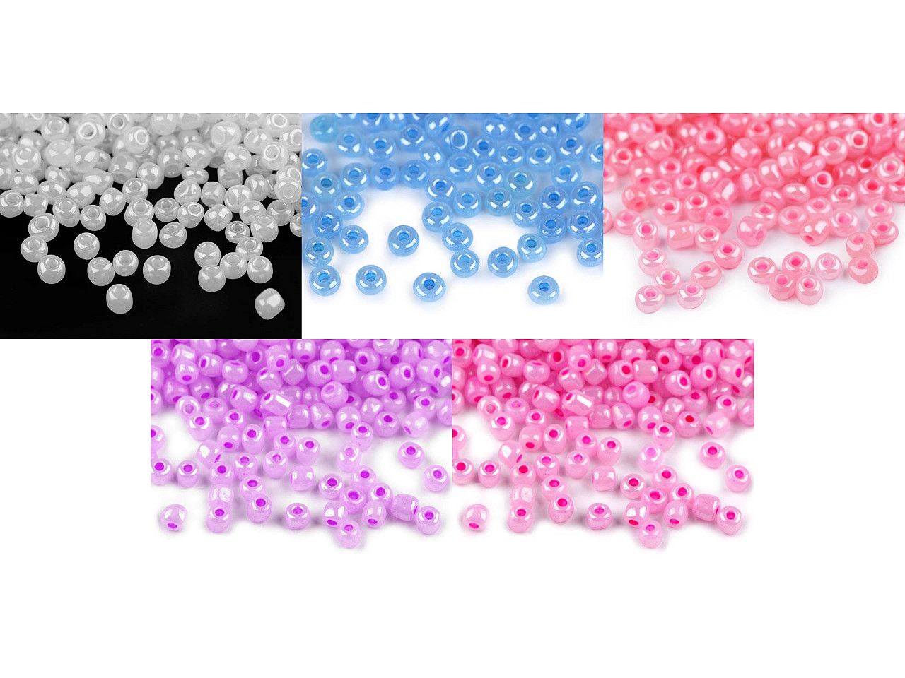 Rokajl 5/0 - 4,5 mm perleťový, neprůhledný, malé, 148L fialová křídová