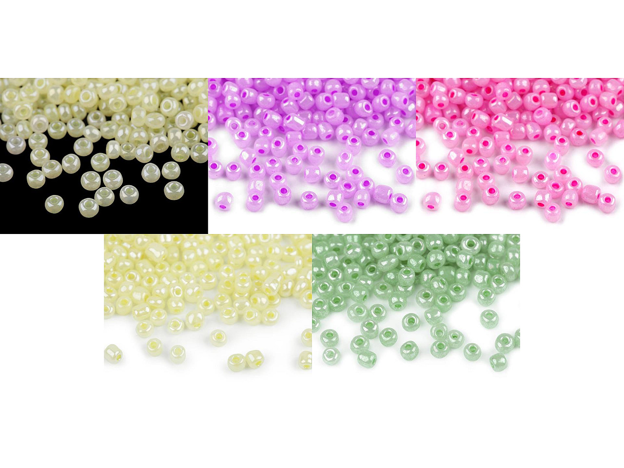 Rokajl 5/0 - 4,5 mm perleťový, neprůhledný, malé, 1541 modrá pomněnková