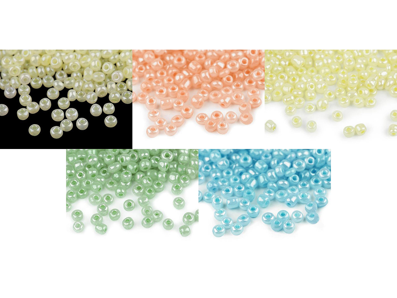 Rokajl 5/0 - 4,5 mm perleťový, neprůhledný, velké, 152 žlutá světlá