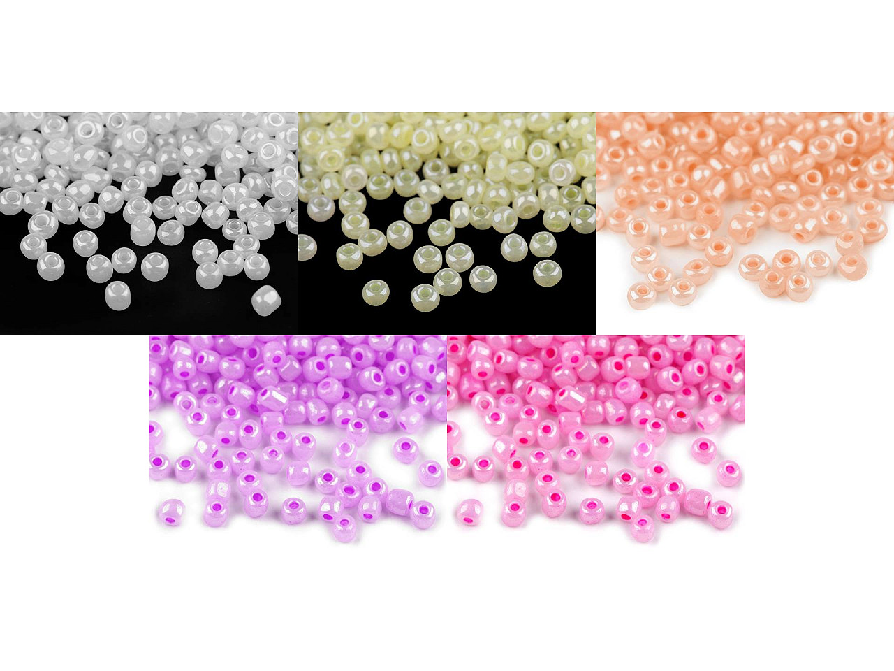 Rokajl 5/0 - 4,5 mm perleťový, neprůhledný, malé, 145 růžová světlá