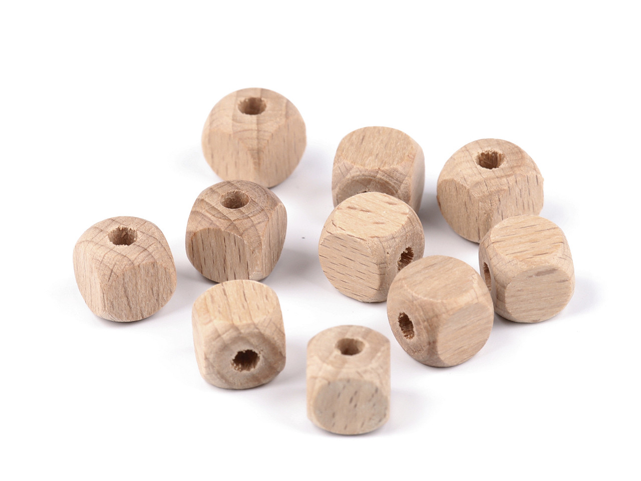Drevené korálky kocka 12x12 mm