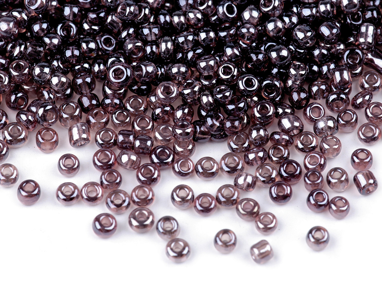 Rokajl 8/0 - 3 mm s průtahem, zářivé barvy, malé, 2225 červená tmavá