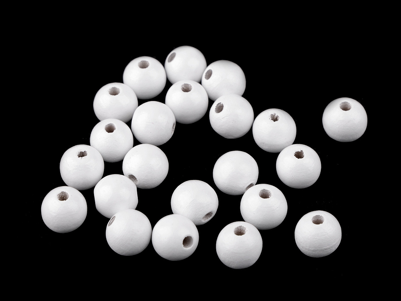 Dřevěné korálky Ø13 a 14 mm, malé, 2 (Ø14 mm) růžová