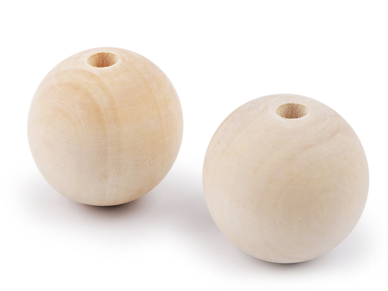 Veľké drevené korále nelakované Ø50 mm