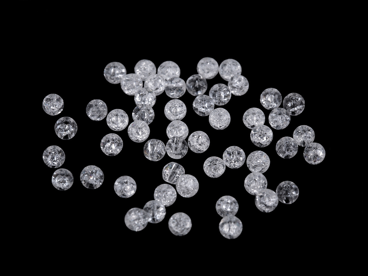 Praskaný krištáľ syntetický minerál Ø4 mm