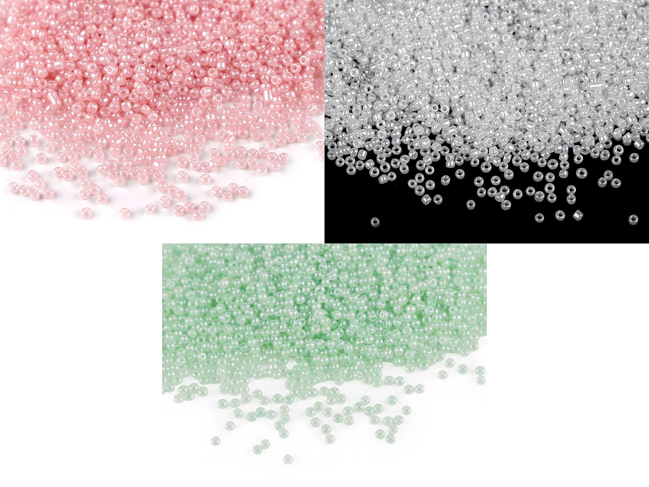 Rokajl 15/0 - 1,5 mm perleťový, neprůhledný, střední, M334 bílá