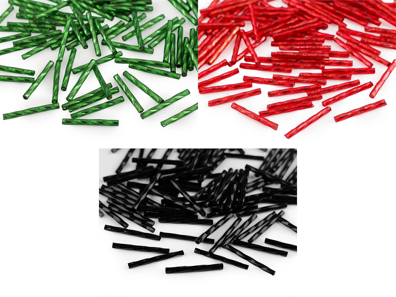 Rokajl kroucené tyčky 25 mm, malé, červená vánoční