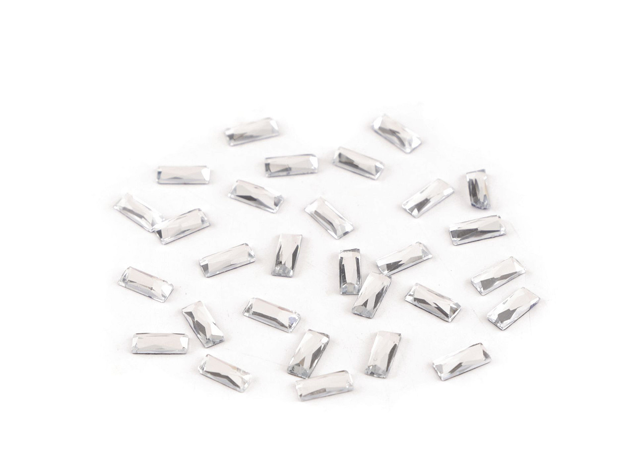 Nažehľovacie kamienky hotfix obdĺžniček celoplošné brúsenie 3x7 mm