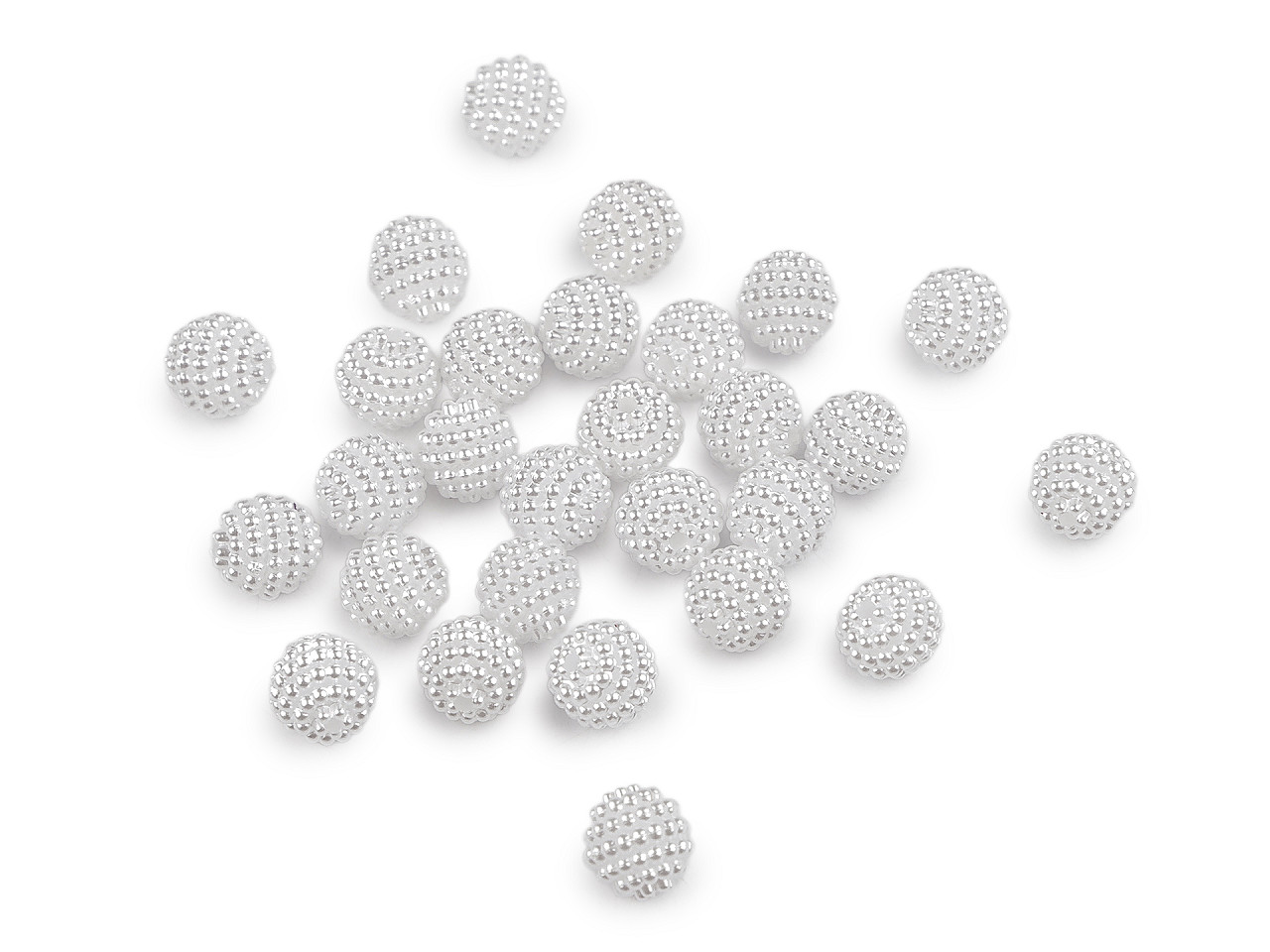 Plastové voskové koráliky / perly maliny Ø10 mm