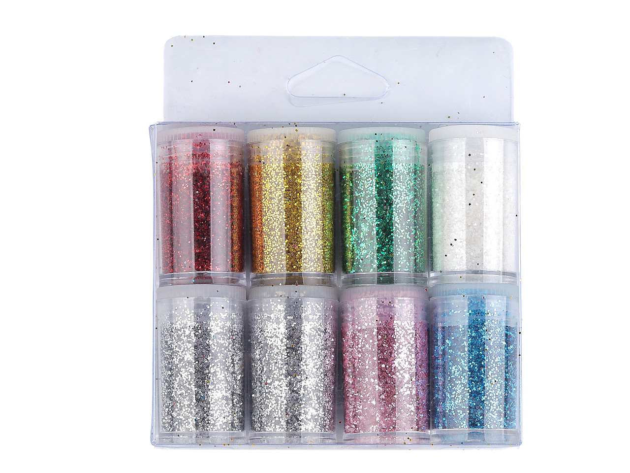 Súprava glitrov / trblietok v dózičkách 8 ks 4 g