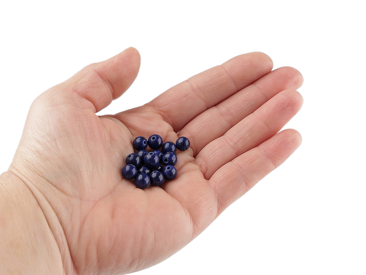 Lapis lazuli, minerální korálky Ø6 mm, střední, lapis lazuli