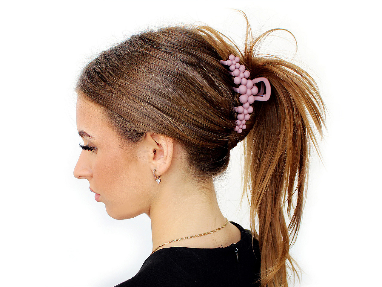 Skřipec do vlasů, malé, 27 černá