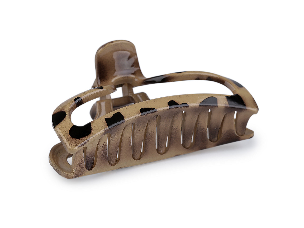 Skřipec do vlasů zvířecí vzor, malé, 13 béžová světlá