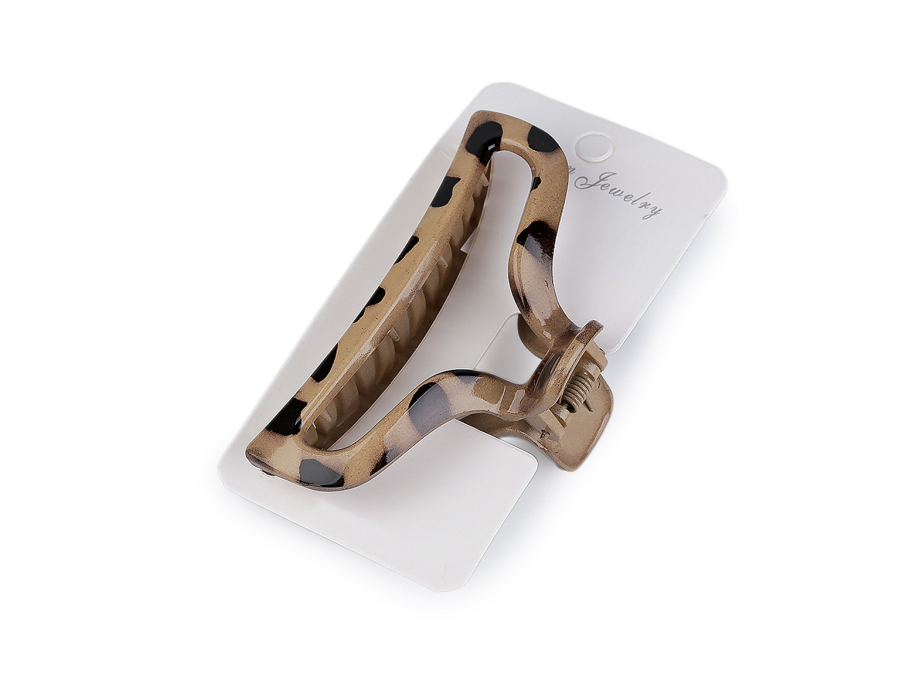 Skřipec do vlasů zvířecí vzor, malé, 13 béžová světlá