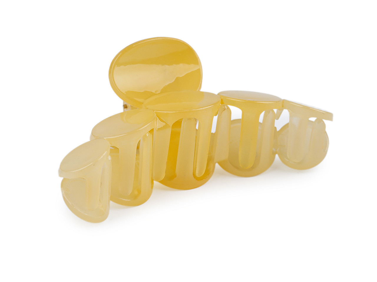 Skřipec do vlasů, malé, 10 bílá mléčná