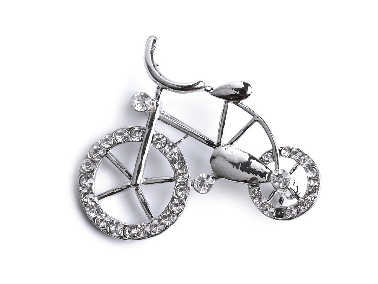 Brošňa s brúsenými kamienkami bicykel