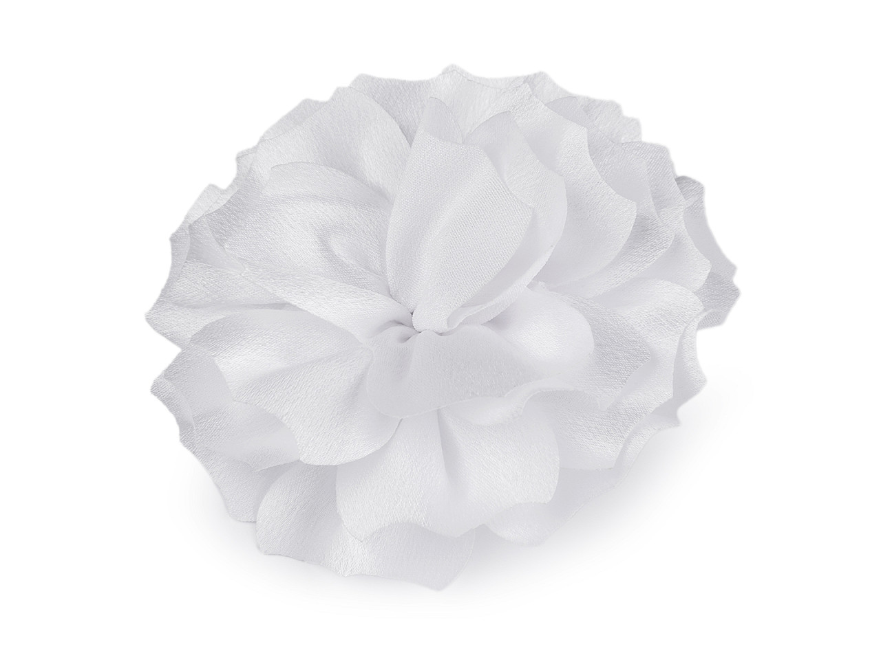 Brož / ozdoba do vlasů saténový květ Ø11 cm, malé, 2 lososová světlá