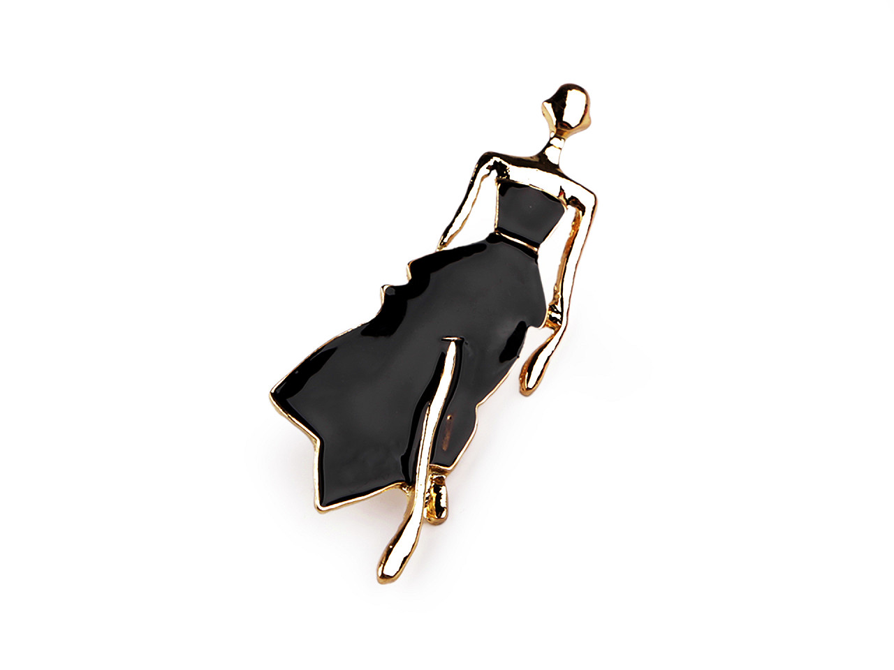 Brož modelka, malé, 1 bílá