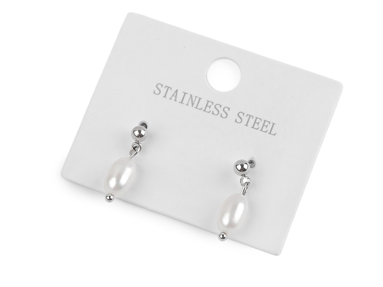 Perlové náušnice z nerezovej ocele
