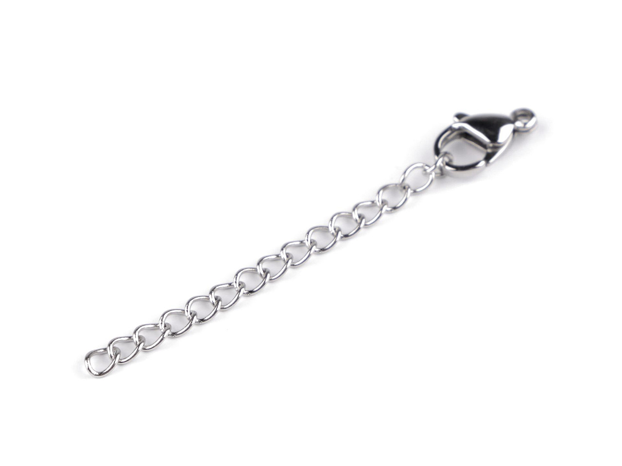Karabinka s predlžovacou retiazkou z nerezovej ocele 7x12 mm