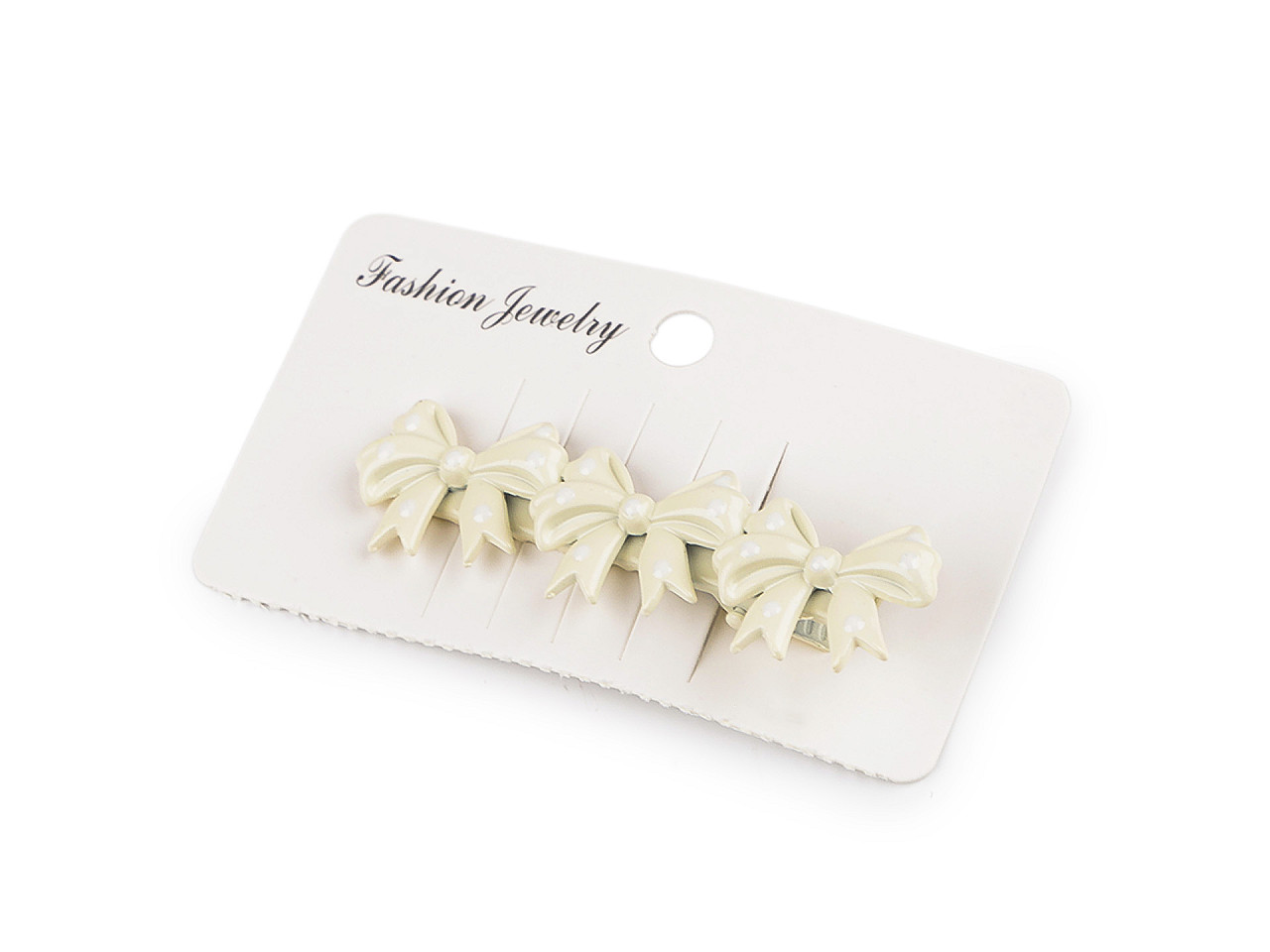 Kovová sponka do vlasů mašle, listy, střední, 9 modrá pomněnková list