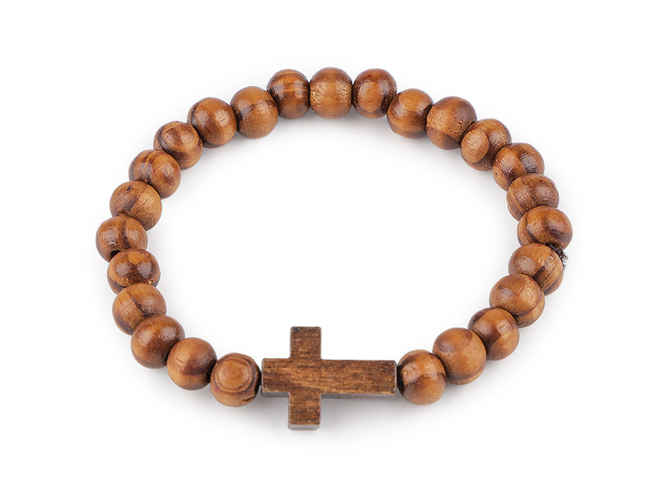 Náramok drevený unisex krížik