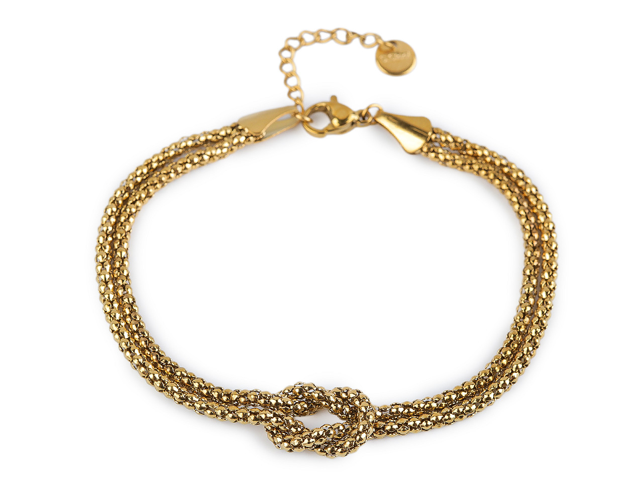 Náramok z nerezovej ocele dvojitý s uzlom