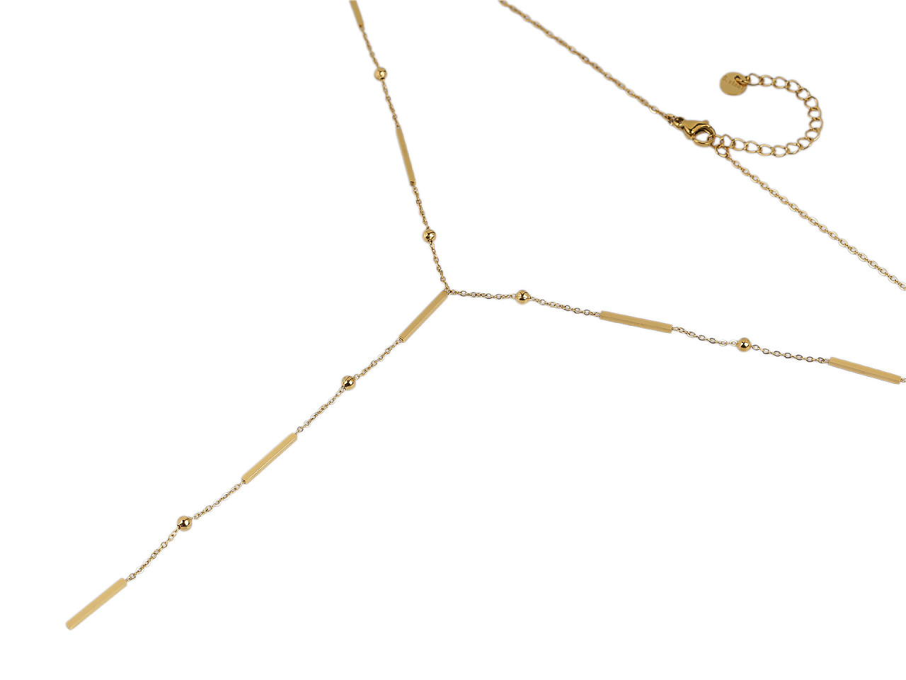 Náhrdelník z nerezové oceli, střední, 1 stříbrná