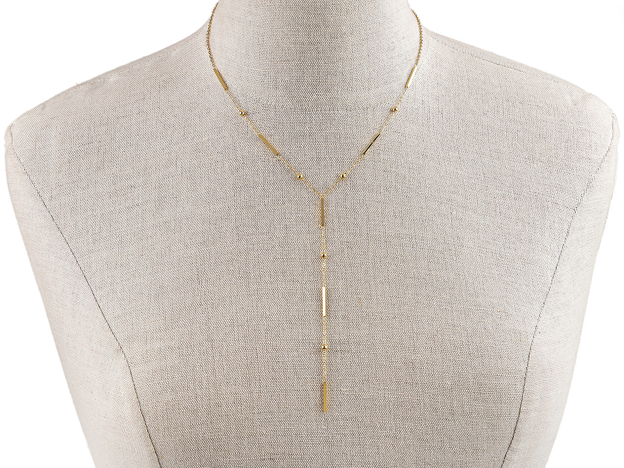 Náhrdelník z nerezové oceli, střední, 1 stříbrná