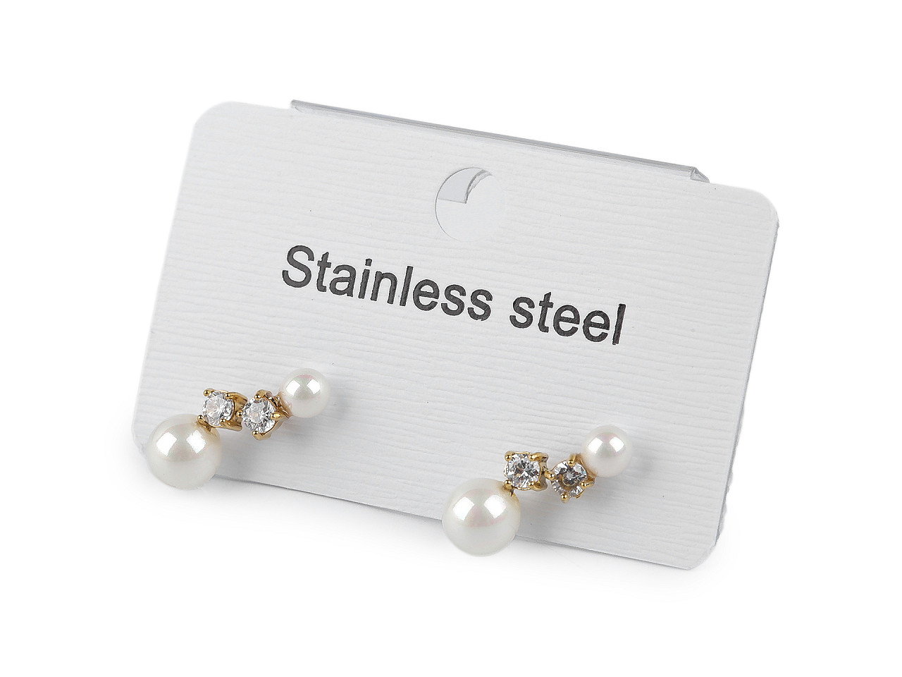 Perlové náušnice z nerezovej ocele