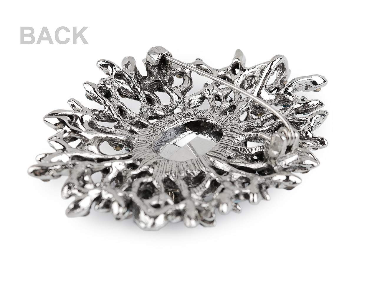 Brož s broušenými kamínky a kamenem, malé, aquazon