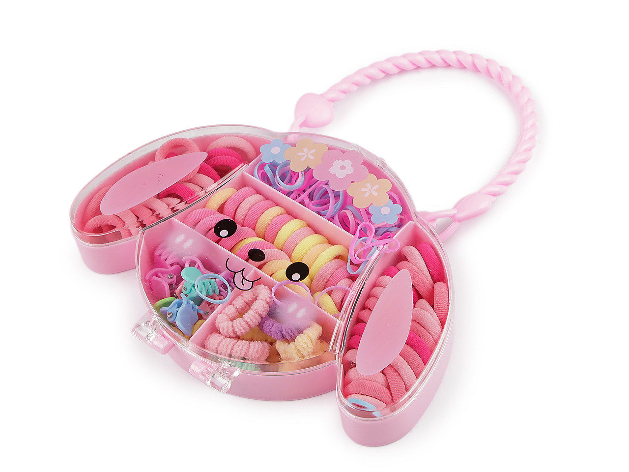 Mini gumičky a sponky do vlasov v boxe