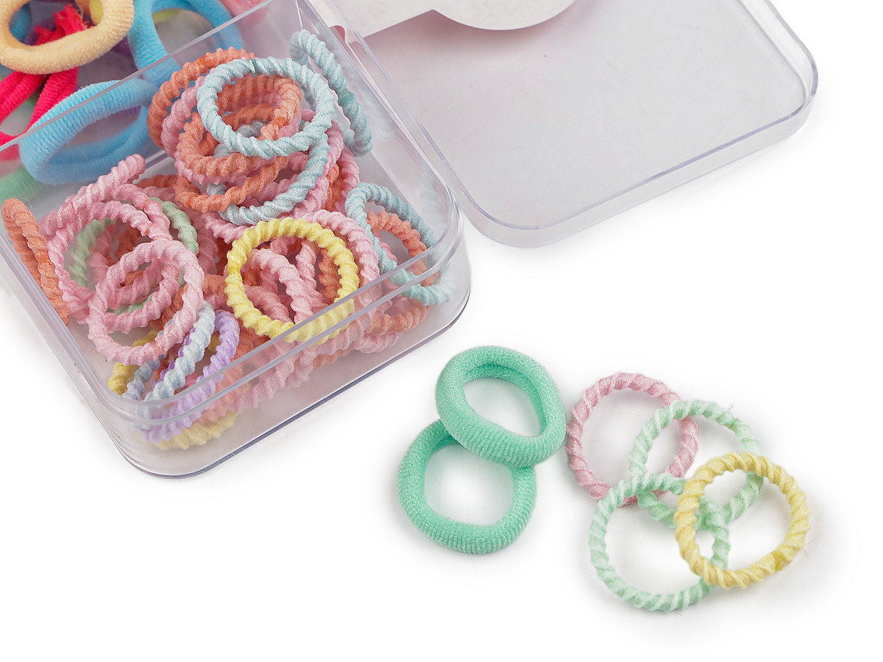 Gumičky do vlasů v boxu, malé, 2 mix