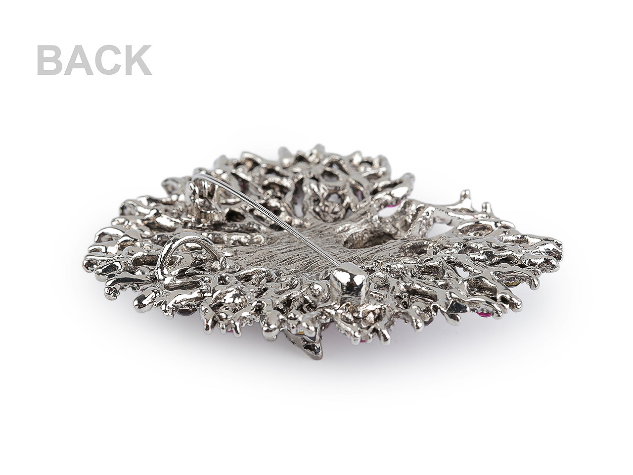 Brošňa s brúsenými kamienkami páv